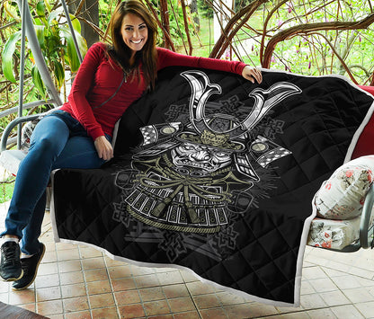Japanese Samurai Warrior Print Quilt