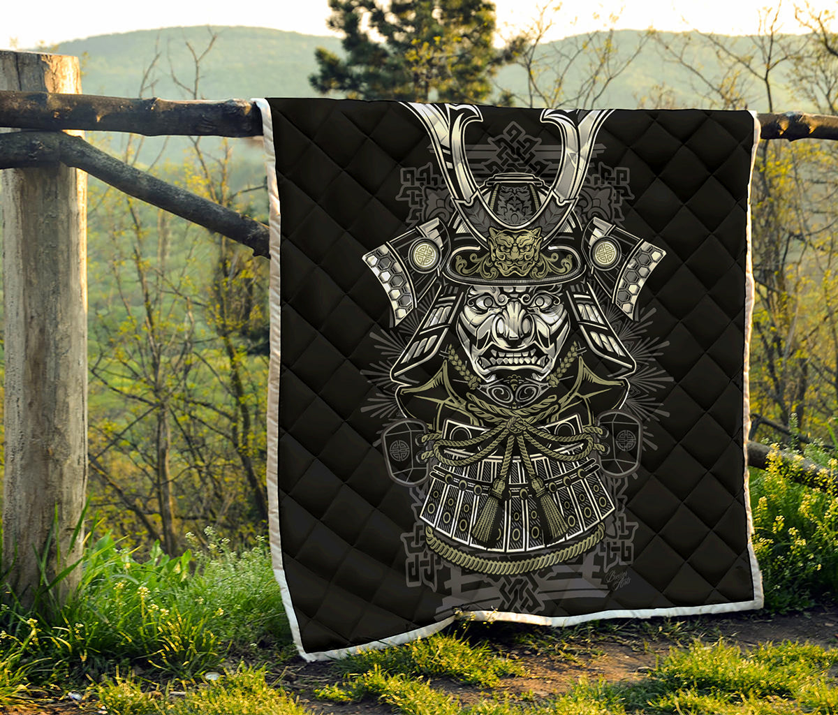 Japanese Samurai Warrior Print Quilt