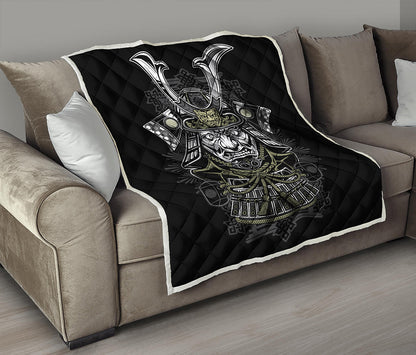Japanese Samurai Warrior Print Quilt