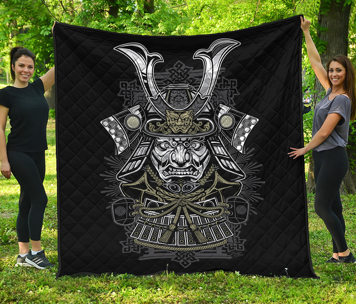 Japanese Samurai Warrior Print Quilt