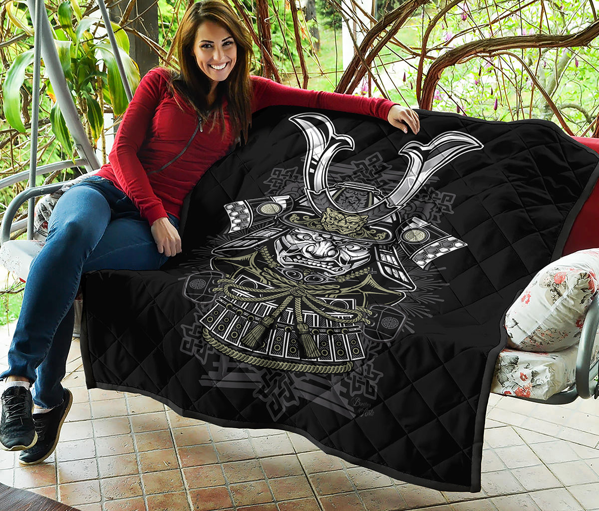 Japanese Samurai Warrior Print Quilt