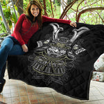 Japanese Samurai Warrior Print Quilt