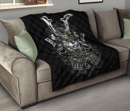 Japanese Samurai Warrior Print Quilt