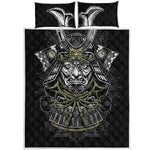Japanese Samurai Warrior Print Quilt Bed Set