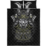 Japanese Samurai Warrior Print Quilt Bed Set