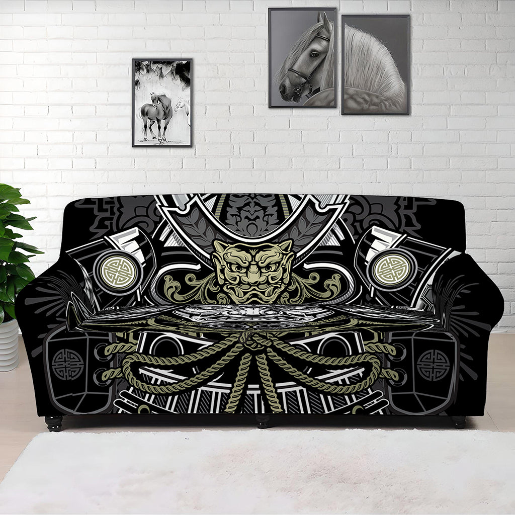 Japanese Samurai Warrior Print Sofa Cover