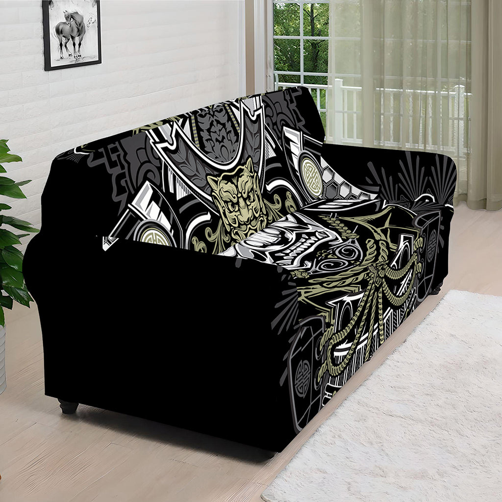 Japanese Samurai Warrior Print Sofa Cover