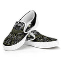Japanese Samurai Warrior Print White Slip On Sneakers