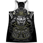 Japanese Samurai Warrior Print Women's Racerback Tank Top