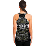 Japanese Samurai Warrior Print Women's Racerback Tank Top