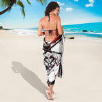 Japanese Samurai Woman Print Beach Sarong Wrap