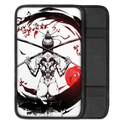 Japanese Samurai Woman Print Car Center Console Cover