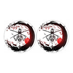 Japanese Samurai Woman Print Car Coasters