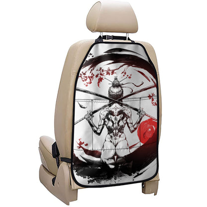 Japanese Samurai Woman Print Car Seat Organizers