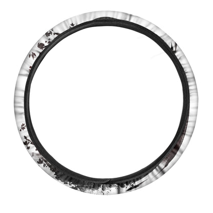 Japanese Samurai Woman Print Car Steering Wheel Cover