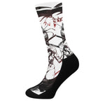 Japanese Samurai Woman Print Crew Socks