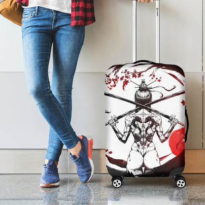 Japanese Samurai Woman Print Luggage Cover