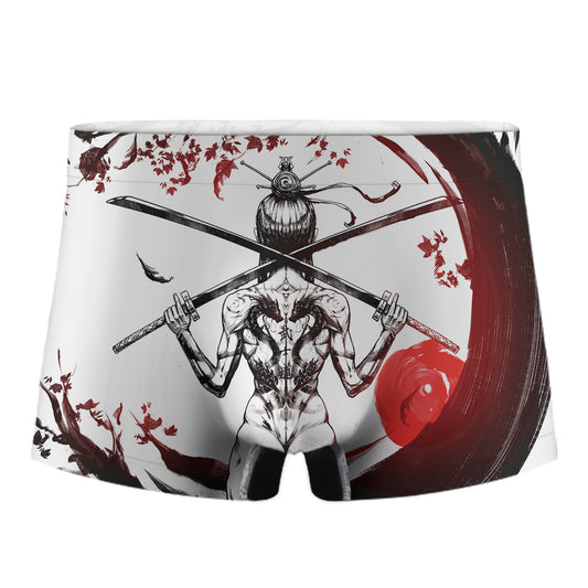 Japanese Samurai Woman Print Men's Boxer Briefs