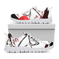 Japanese Samurai Woman Print White Running Shoes