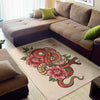 Japanese Snake Tattoo Print Area Rug