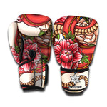 Japanese Snake Tattoo Print Boxing Gloves