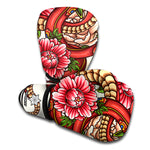 Japanese Snake Tattoo Print Boxing Gloves
