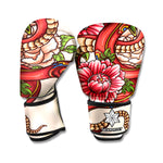 Japanese Snake Tattoo Print Boxing Gloves