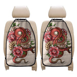 Japanese Snake Tattoo Print Car Seat Organizers