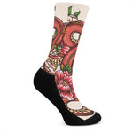 Japanese Snake Tattoo Print Crew Socks