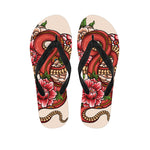 Japanese Snake Tattoo Print Flip Flops