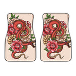 Japanese Snake Tattoo Print Front Car Floor Mats