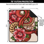 Japanese Snake Tattoo Print Futon Protector