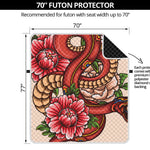 Japanese Snake Tattoo Print Futon Protector