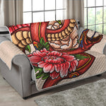 Japanese Snake Tattoo Print Loveseat Protector