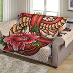 Japanese Snake Tattoo Print Loveseat Protector