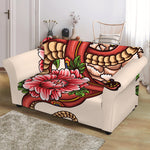 Japanese Snake Tattoo Print Loveseat Slipcover