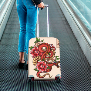 Japanese Snake Tattoo Print Luggage Cover