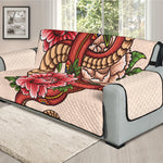 Japanese Snake Tattoo Print Oversized Sofa Protector