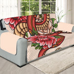 Japanese Snake Tattoo Print Oversized Sofa Protector