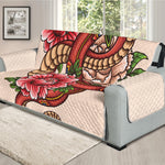 Japanese Snake Tattoo Print Oversized Sofa Protector