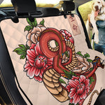 Japanese Snake Tattoo Print Pet Car Back Seat Cover