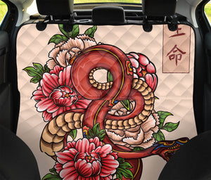 Japanese Snake Tattoo Print Pet Car Back Seat Cover