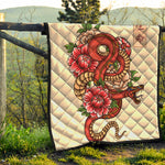 Japanese Snake Tattoo Print Quilt