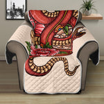 Japanese Snake Tattoo Print Recliner Protector