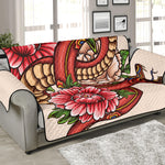 Japanese Snake Tattoo Print Sofa Protector