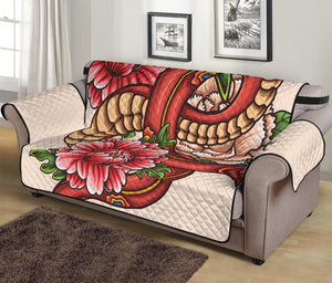 Japanese Snake Tattoo Print Sofa Protector