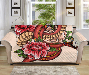 Japanese Snake Tattoo Print Sofa Protector