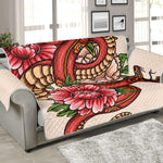 Japanese Snake Tattoo Print Sofa Protector