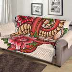 Japanese Snake Tattoo Print Sofa Protector