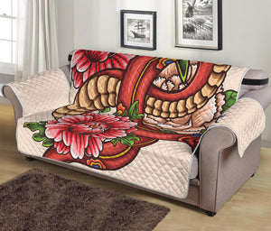 Japanese Snake Tattoo Print Sofa Protector